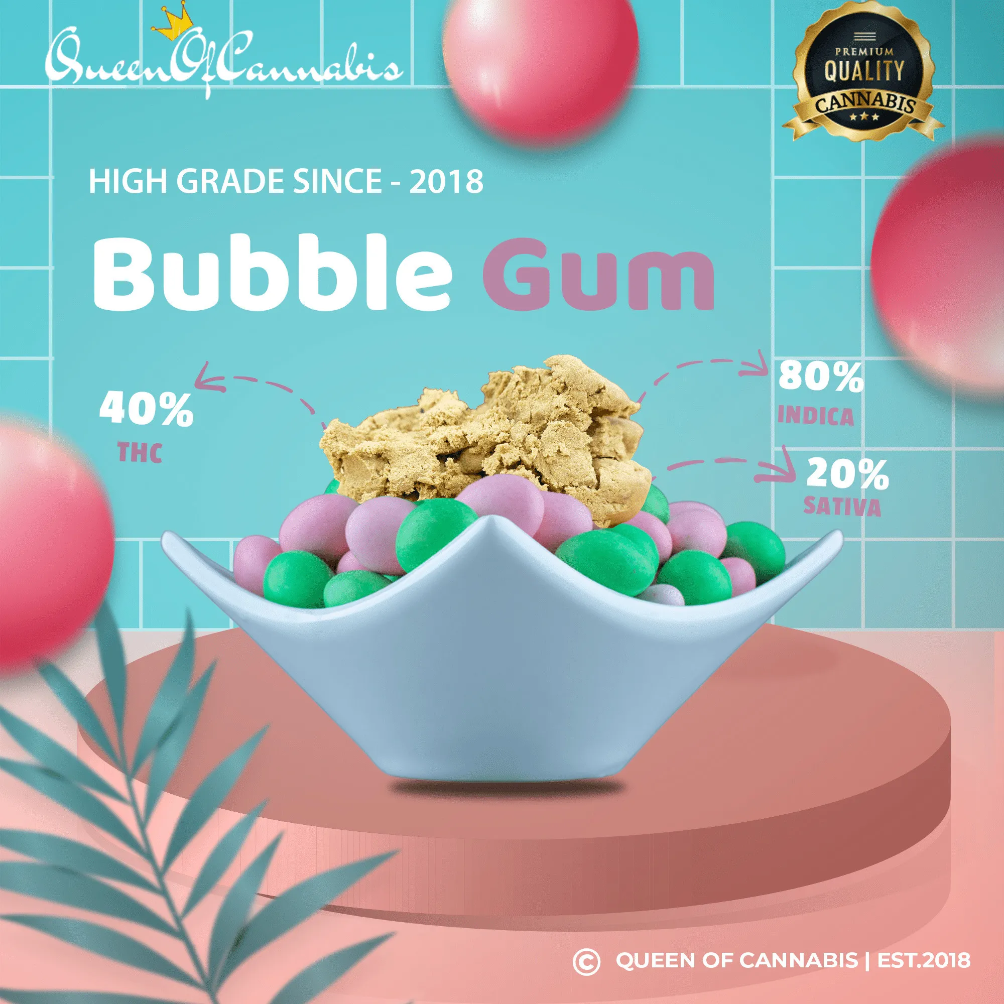 🍡 BUBBLE GUM | DRY SIFT | 40% THC 🍡